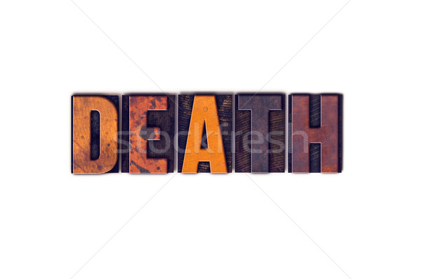 Tod isoliert Buchdruck Typ Wort geschrieben Stock foto © enterlinedesign