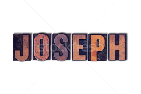 Joseph Concept Isolated Letterpress Word Stock photo © enterlinedesign
