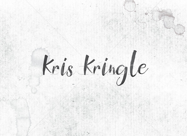 Kris Kringle Concept Painted Ink Word and Theme Stock photo © enterlinedesign