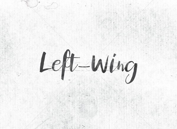 Left-Wing Concept Painted Ink Word and Theme Stock photo © enterlinedesign