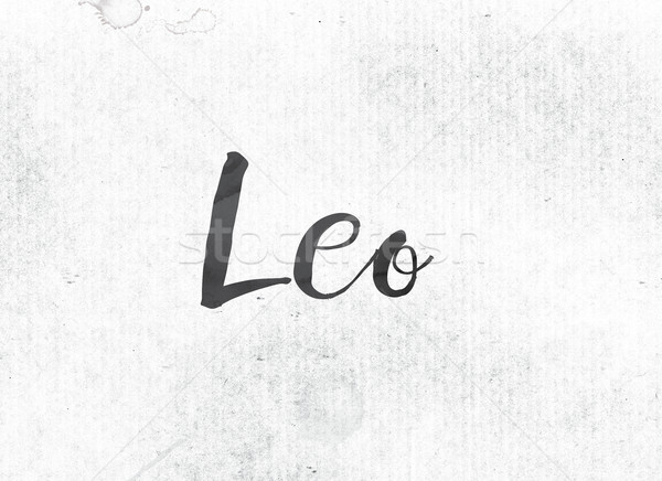 Leo Concept Painted Ink Word and Theme Stock photo © enterlinedesign