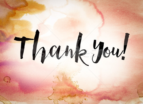 Thank you Concept Watercolor Theme Stock photo © enterlinedesign