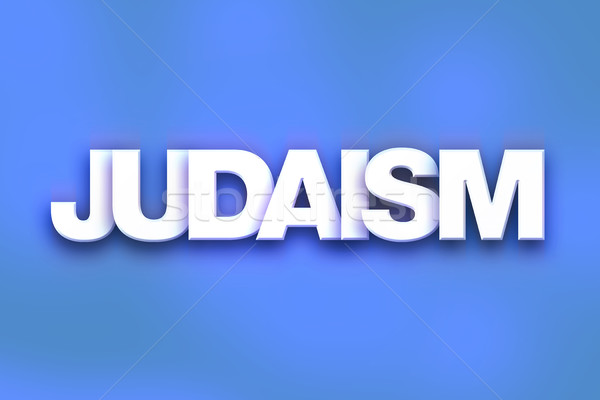 Judaísmo colorido palabra arte escrito blanco Foto stock © enterlinedesign