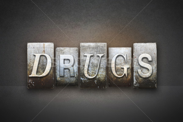 Drugs Letterpress Stock photo © enterlinedesign