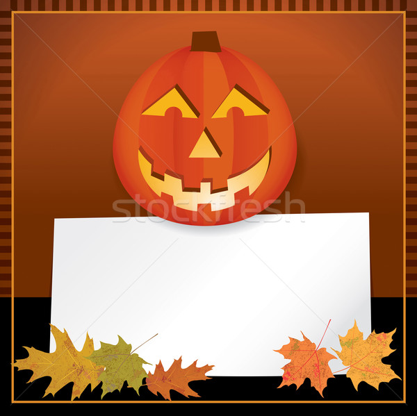 Halloween jesienią latarnia pokój skopiować wektora Zdjęcia stock © enterlinedesign