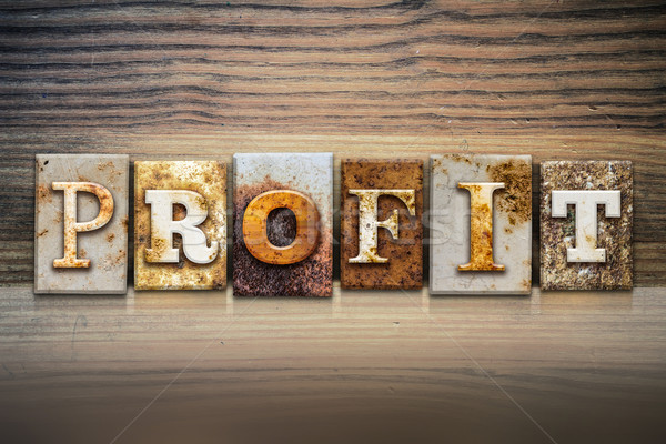 Profit Concept Letterpress Theme Stock photo © enterlinedesign