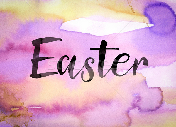 Easter Concept Watercolor Theme Stock photo © enterlinedesign