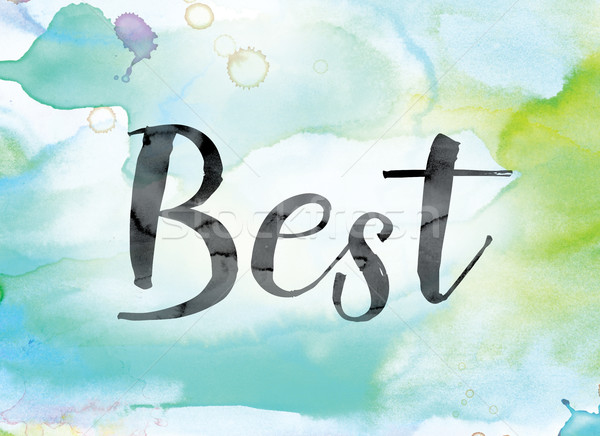Best Colorful Watercolor and Ink Word Art Stock photo © enterlinedesign