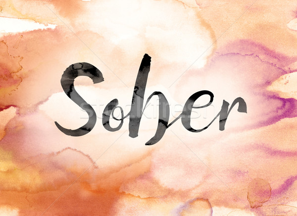Sober Colorful Watercolor and Ink Word Art Stock photo © enterlinedesign