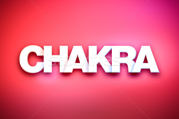 Chakra parola arte colorato scritto bianco Foto d'archivio © enterlinedesign