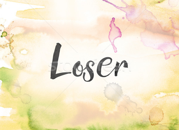 Loser Concept Watercolor and Ink Painting Stock photo © enterlinedesign