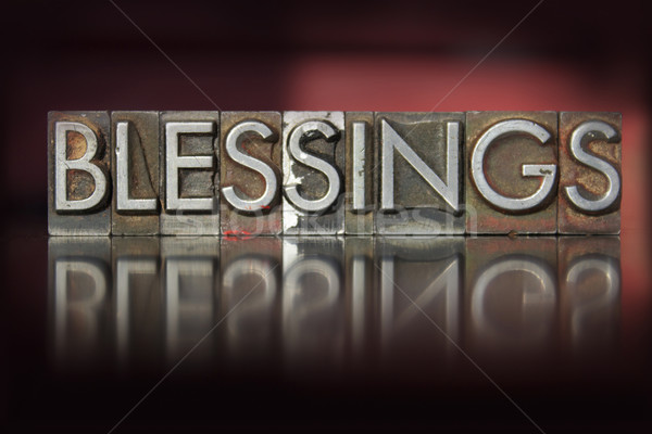 Blessings Letterpress Stock photo © enterlinedesign