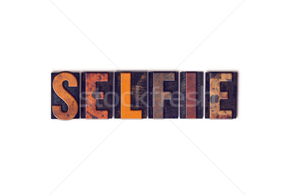 Stock photo: Selfie Concept Isolated Letterpress Type