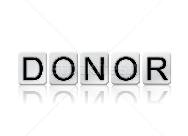 Donor Isolated Tiled Letters Concept and Theme Stock photo © enterlinedesign