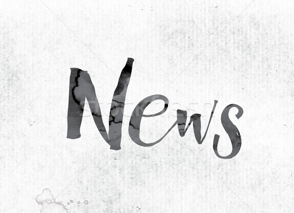 News Concept Painted in Ink Stock photo © enterlinedesign