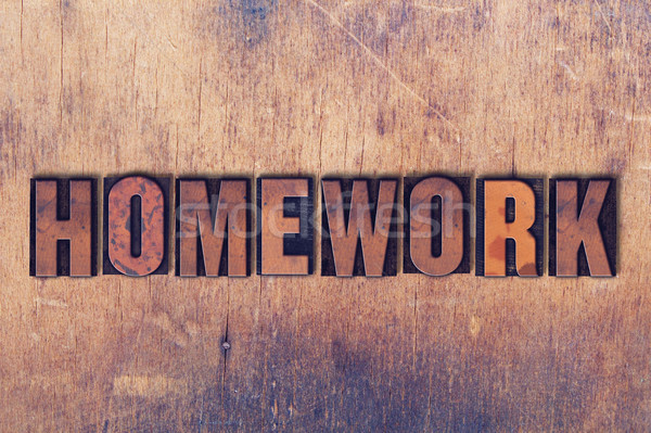 Theme Letterpress Word on Wood Background Stock photo © enterlinedesign