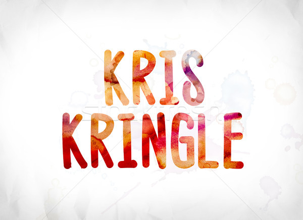 Kris Kringle Concept Painted Watercolor Word Art Stock photo © enterlinedesign