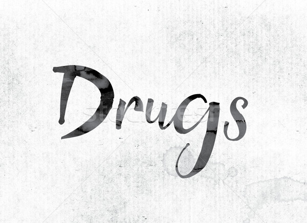 Drugs Concept Painted in Ink Stock photo © enterlinedesign