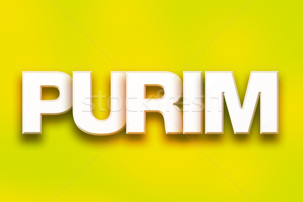 Purim Concept Colorful Word Art Stock photo © enterlinedesign