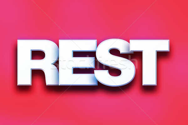 Stock photo: Rest Concept Colorful Word Art