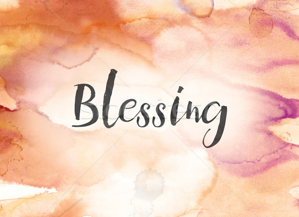 Blessing Concept Watercolor and Ink Painting Stock photo © enterlinedesign