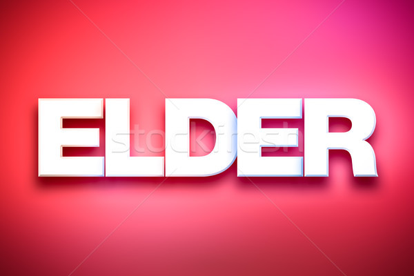 Elder Theme Word Art on Colorful Background Stock photo © enterlinedesign