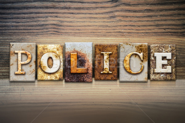 Police Concept Letterpress Theme Stock photo © enterlinedesign