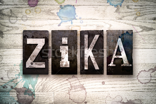 Zika Concept Metal Letterpress Type Stock photo © enterlinedesign