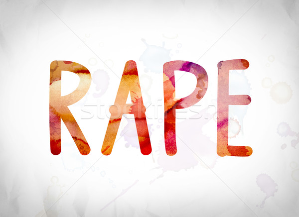 Rape Concept Watercolor Word Art Stock photo © enterlinedesign