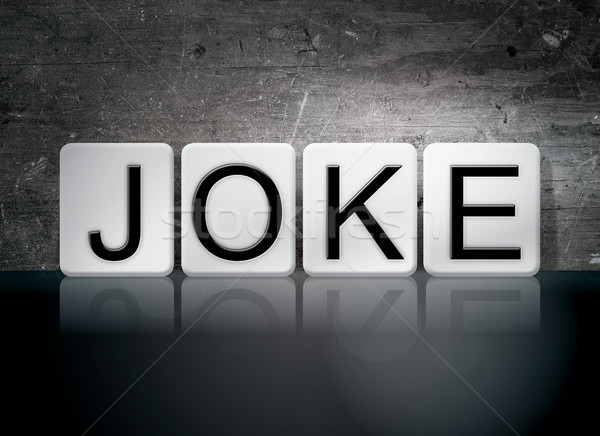 Joke Tiled Letters Concept and Theme Stock photo © enterlinedesign