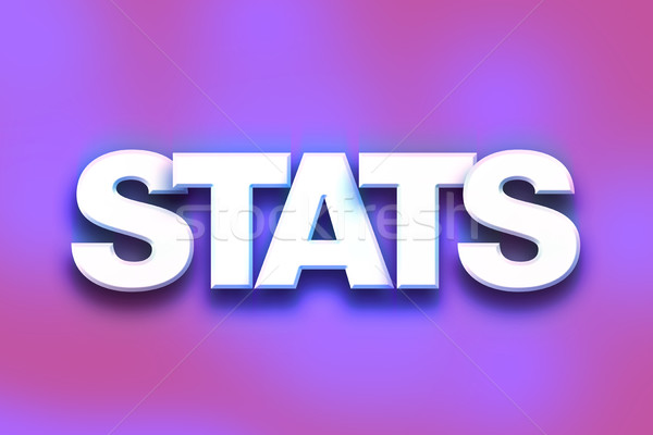 Stats Concept Colorful Word Art Stock photo © enterlinedesign