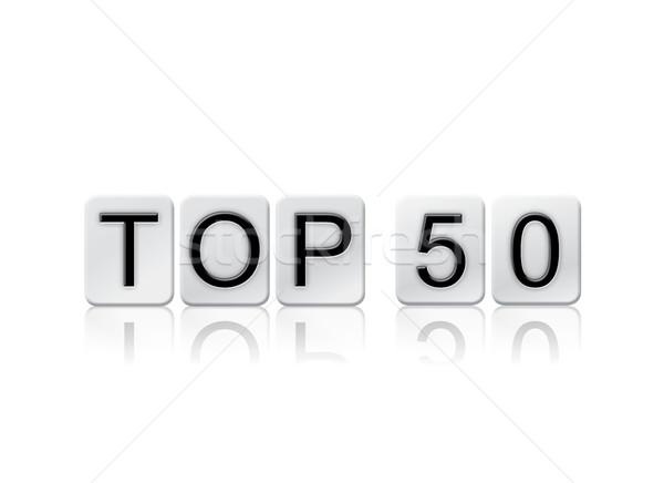 Top 50 Isolated Tiled Letters Concept and Theme Stock photo © enterlinedesign
