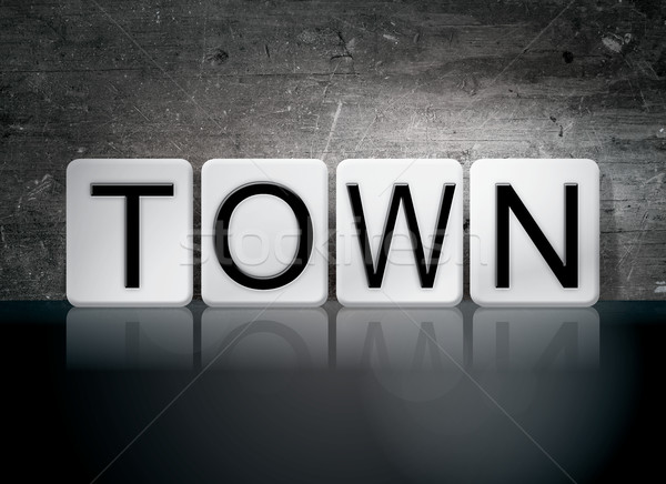 Town Tiled Letters Concept and Theme Stock photo © enterlinedesign