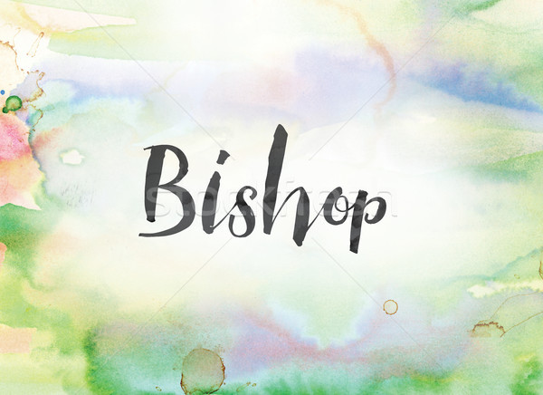 Bishop Concept Watercolor and Ink Painting Stock photo © enterlinedesign