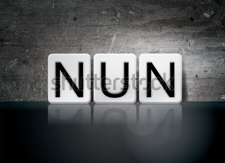 Nun Concept Tiled Word Isolated on White Stock photo © enterlinedesign