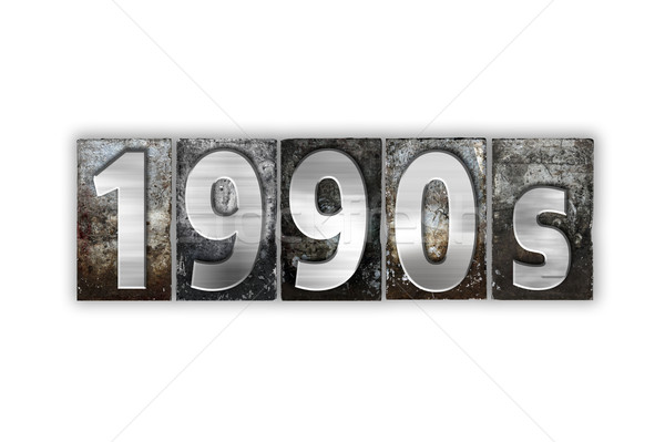 1990s Concept Isolated Metal Letterpress Type Stock photo © enterlinedesign