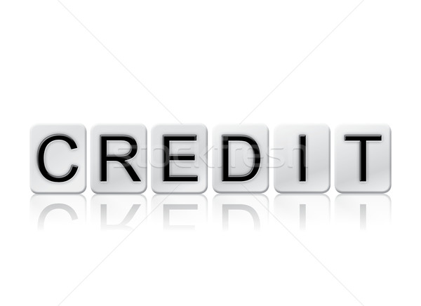 Crédit isolé carrelage lettres mot écrit [[stock_photo]] © enterlinedesign