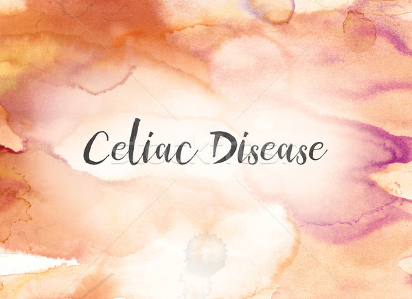 Celiac Disease Concept Watercolor and Ink Painting Stock photo © enterlinedesign