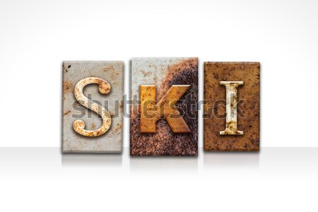 Stock photo: LAX Letterpress Concept Isolated on White