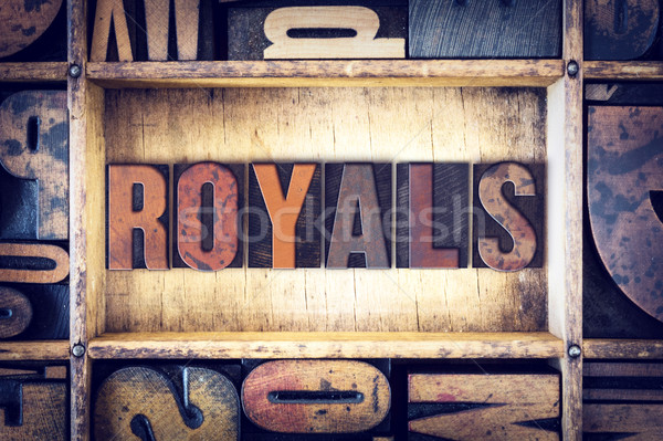 Royals Concept Letterpress Type Stock photo © enterlinedesign