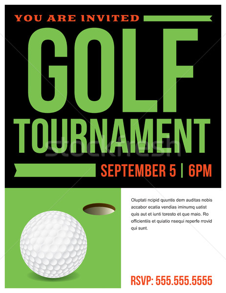 Golf Tournament Flyer Invitation Illustration Stock photo © enterlinedesign