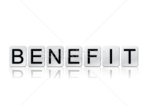 Stock photo: Benefit Isolated Tiled Letters Concept and Theme