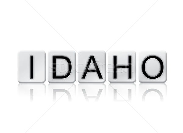 Idaho isolato piastrellato lettere parola scritto Foto d'archivio © enterlinedesign