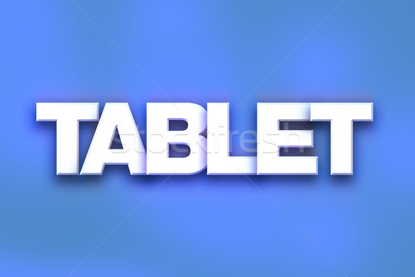 Stock photo: Tablet Concept Colorful Word Art