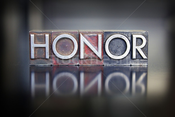 Honor Letterpress Stock photo © enterlinedesign