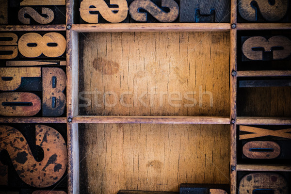 Vintage Letterpress type in Drawer Stock photo © enterlinedesign