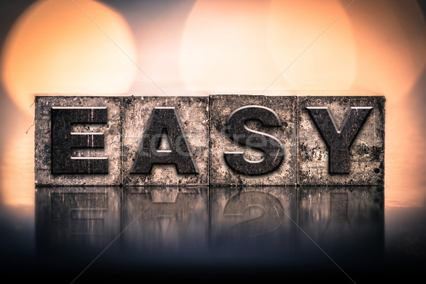 Easty Concept Vintage Letterpress Type Stock photo © enterlinedesign