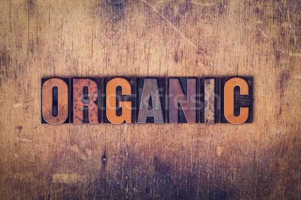 Organic Concept Wooden Letterpress Type Stock photo © enterlinedesign