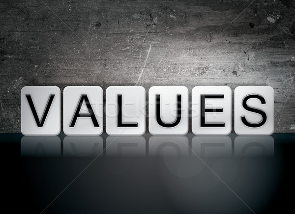 Values Tiled Letters Concept and Theme Stock photo © enterlinedesign
