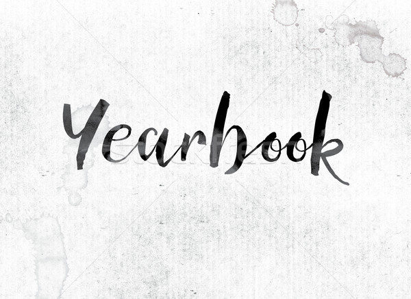 Yearbook Concept Painted in Ink Stock photo © enterlinedesign